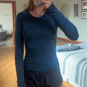 Women's Lululemon Long Swiftly Top - Navy